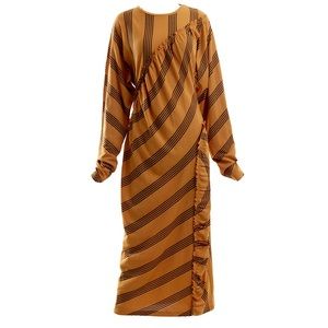 ZARA Women’s Mustard Yellow Midi Shift Dress